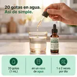 Modo de uso: 20 gotas en un vaso de agua, 1 o 2 veces por día
